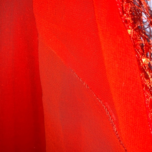 Zara orange fringe halter neck dress XL - Picture 15 of 15